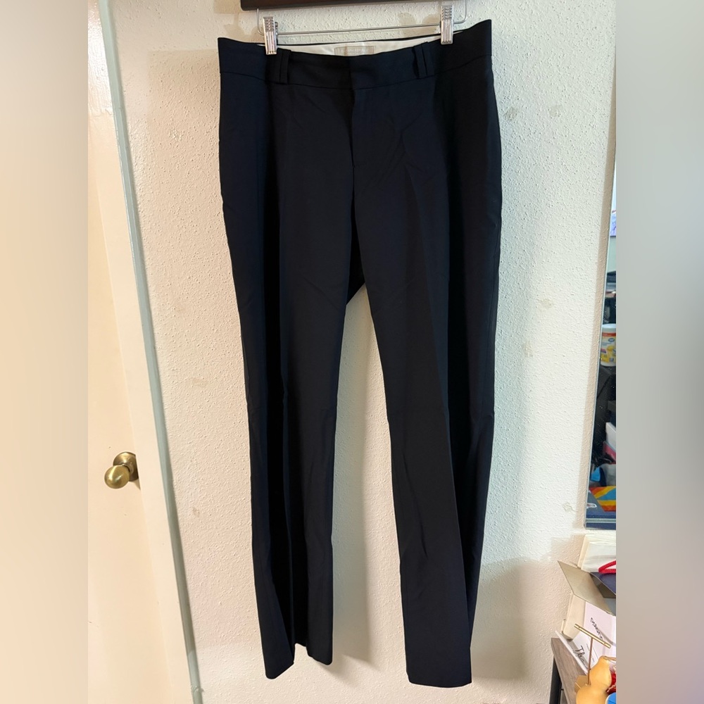 Women's Banana Republic lined wool Black Jackson Curvy Fit Trousers Size 8